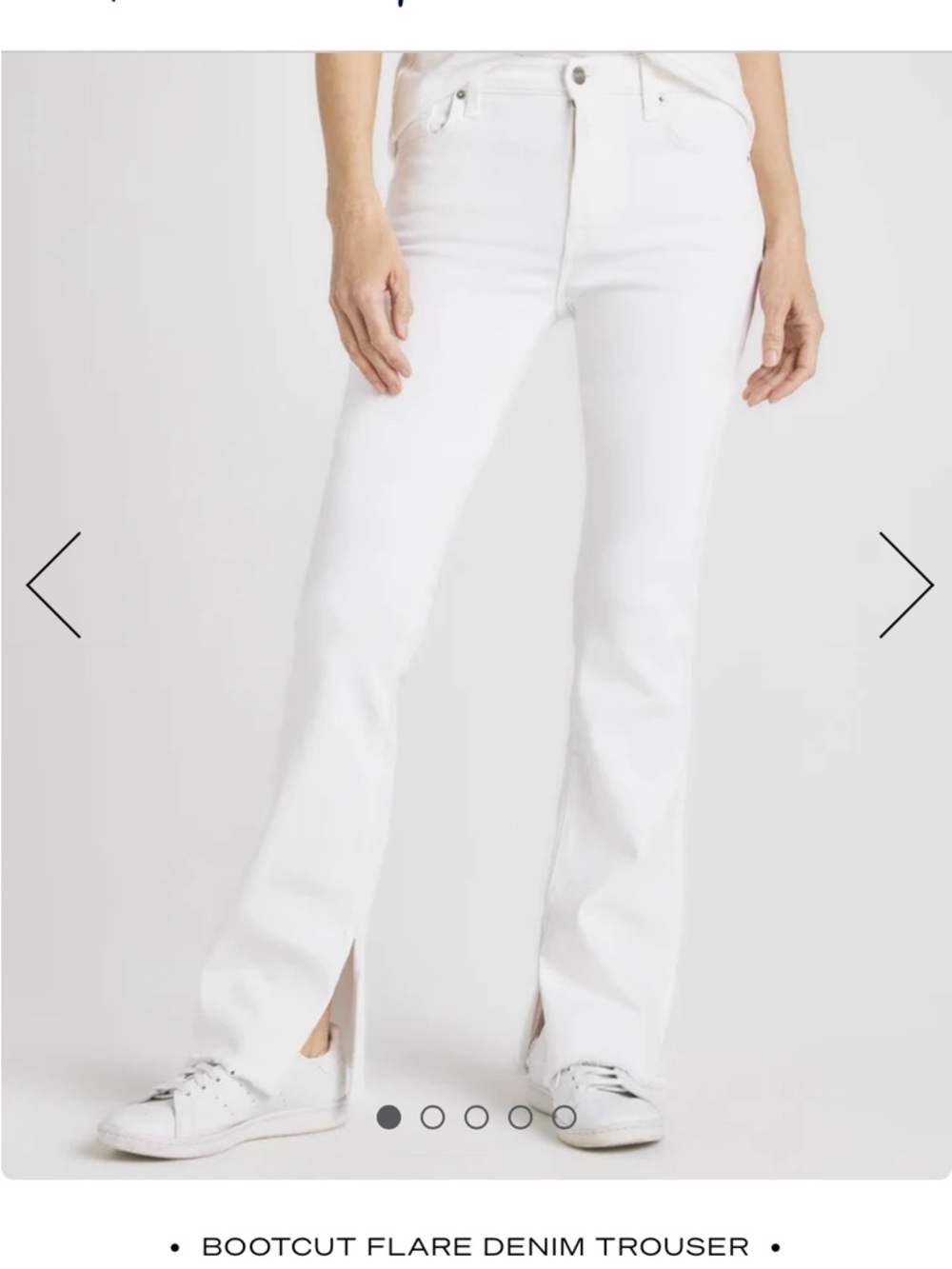 Splendid White Bootcut Flare Jeans with Front Slits